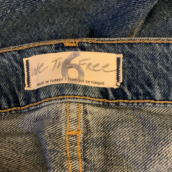 Free People Denim Pencil Skirt Suzanne ob957312 waist 15” hips 18” length 25.5” - Picture 8 of 9